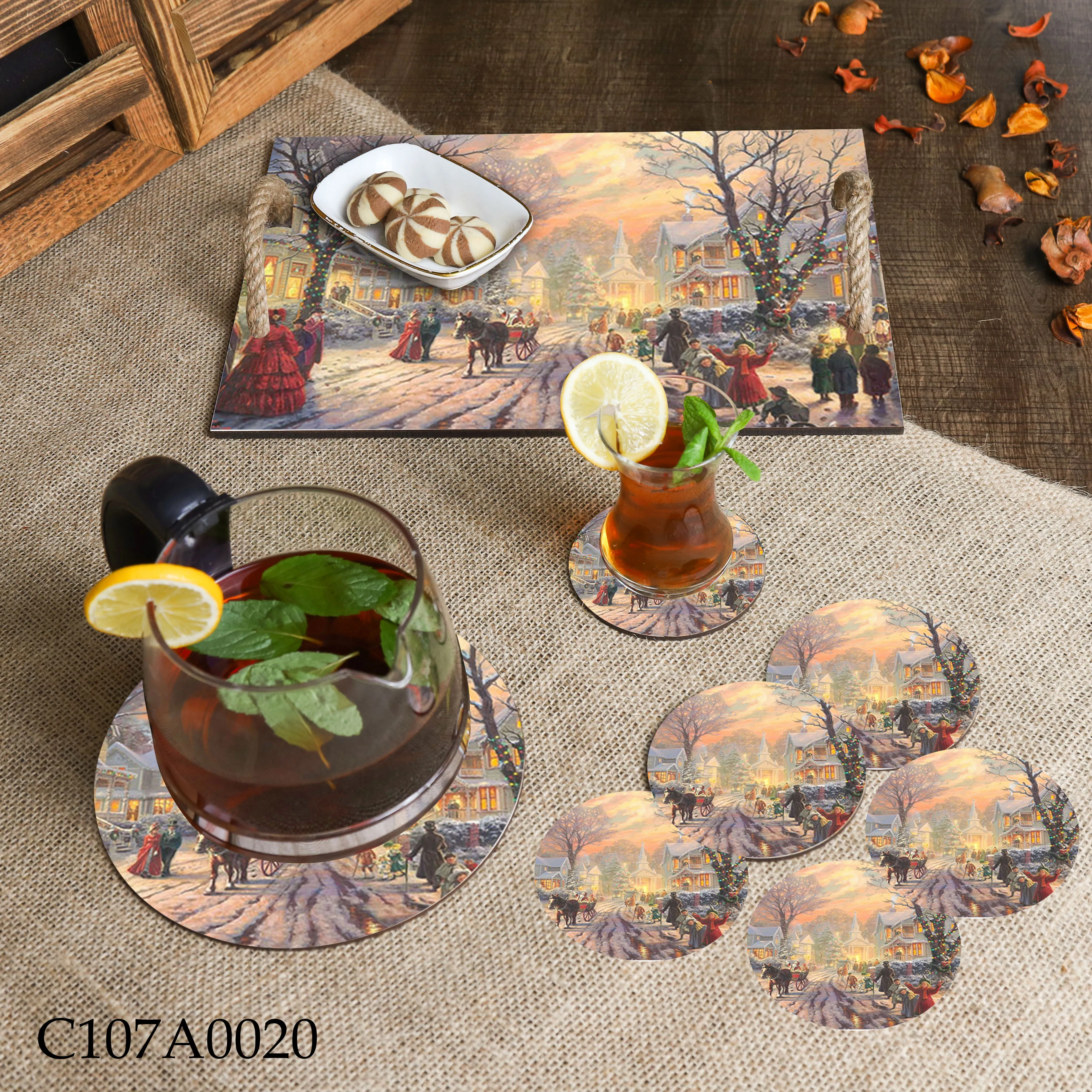 Rectangular Tray set , Seven Plates