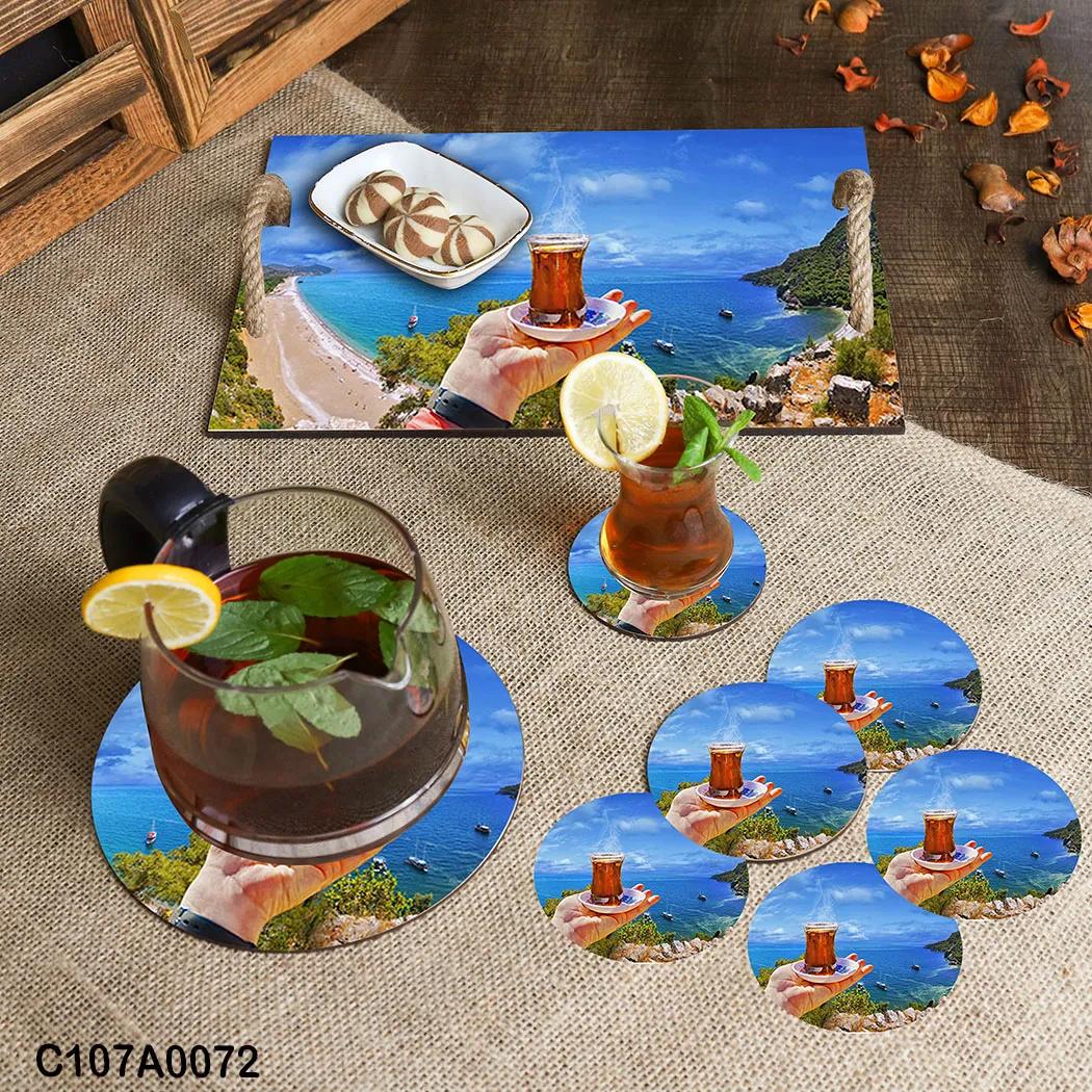 Rectangular Tray set , Seven Plates