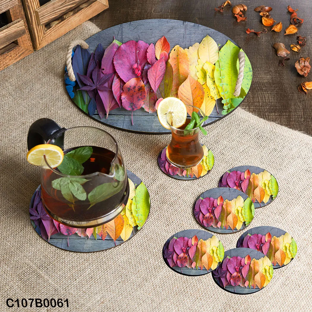 Circular Tray set , Seven Plates