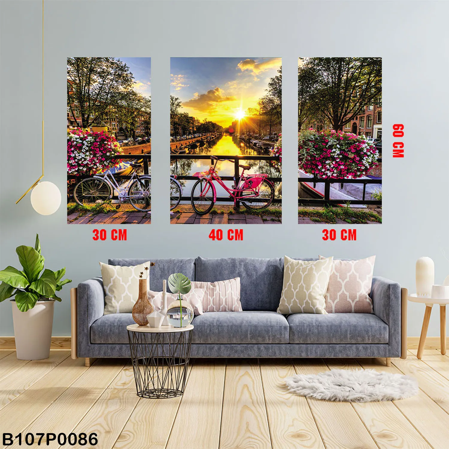 Triple Painting , 3 Pieces , Wall Decor