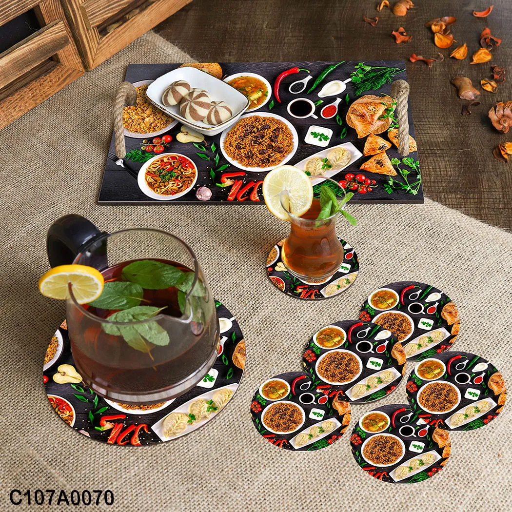 Rectangular Tray set , Seven Plates