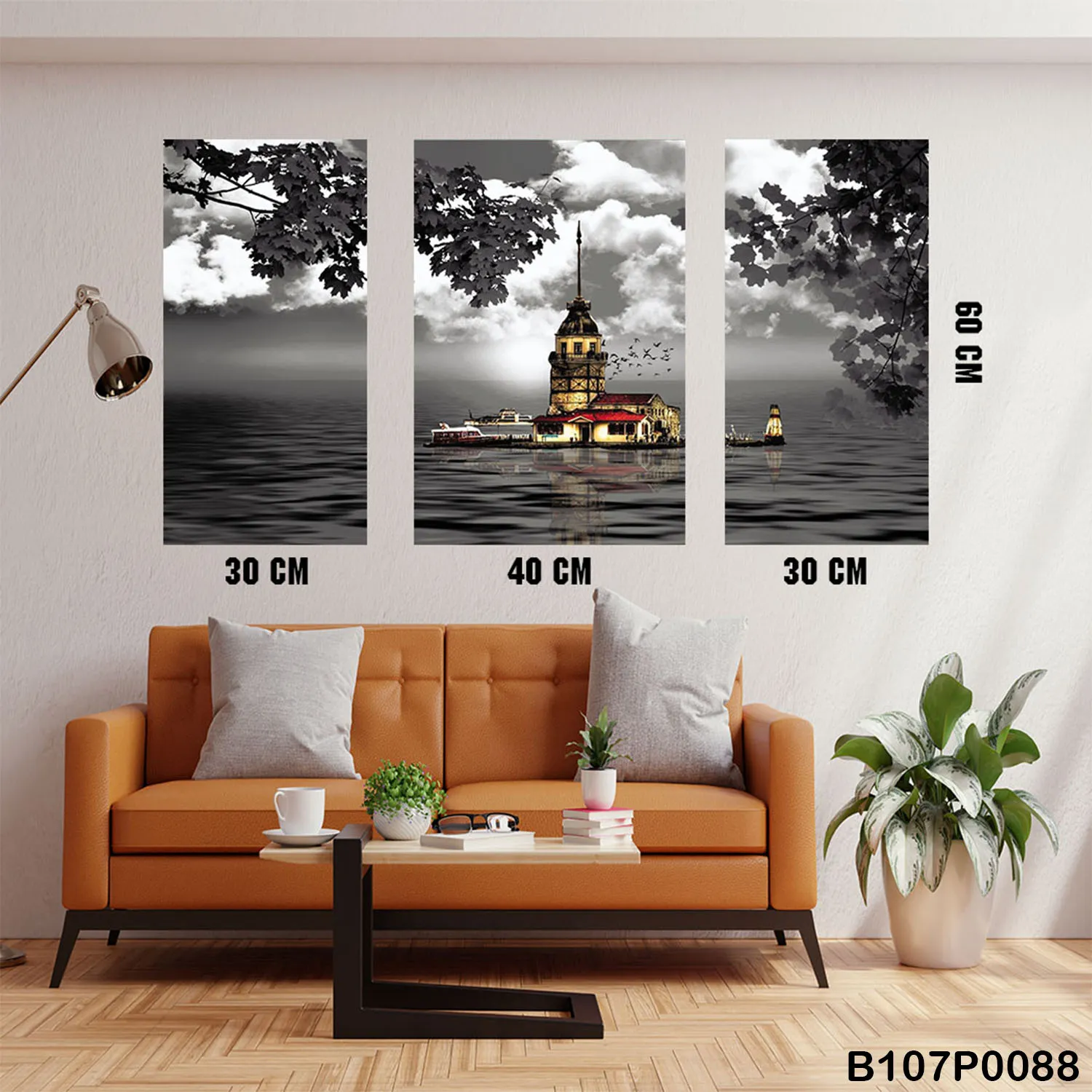 Triple Painting , 3 Pieces , Wall Decor