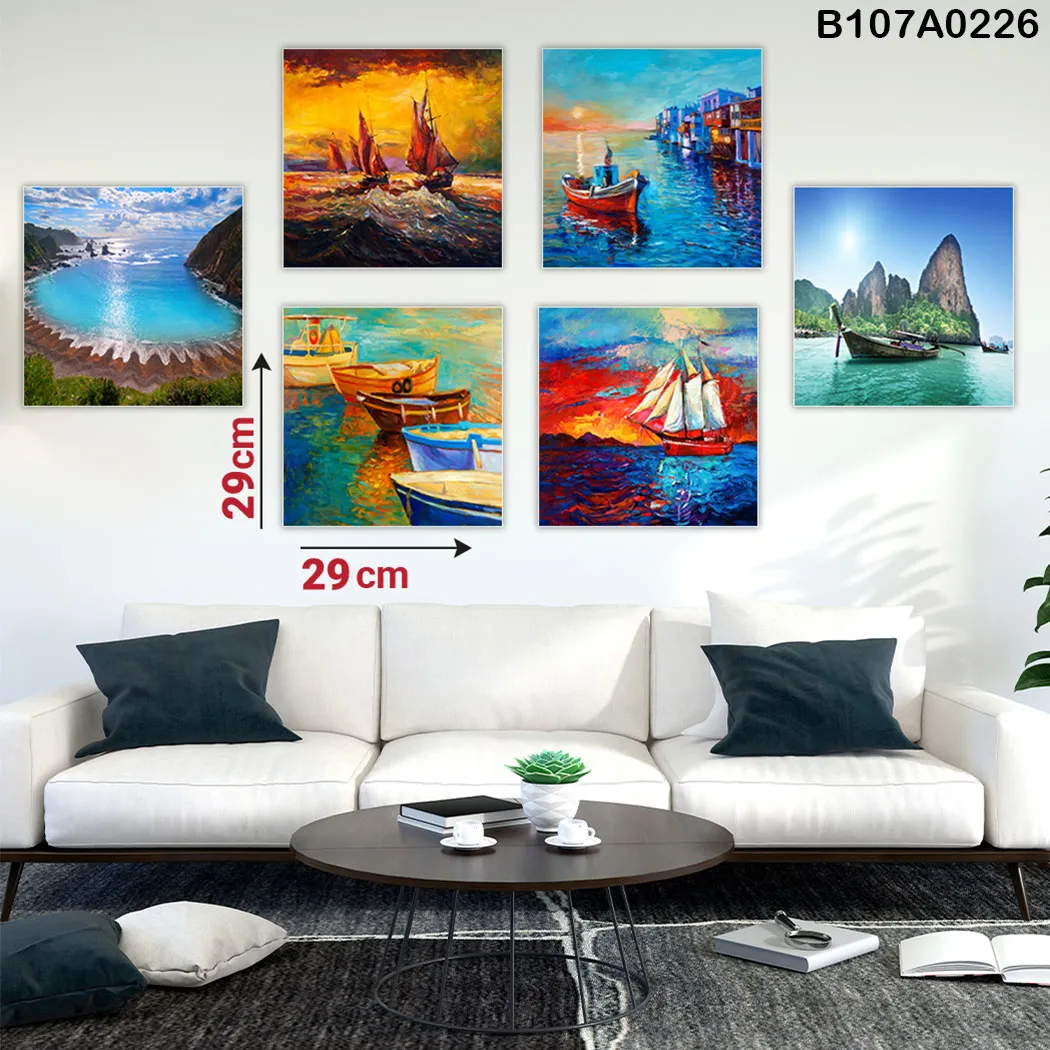 Square Panel, Hexagonal Panel, Six Pieces