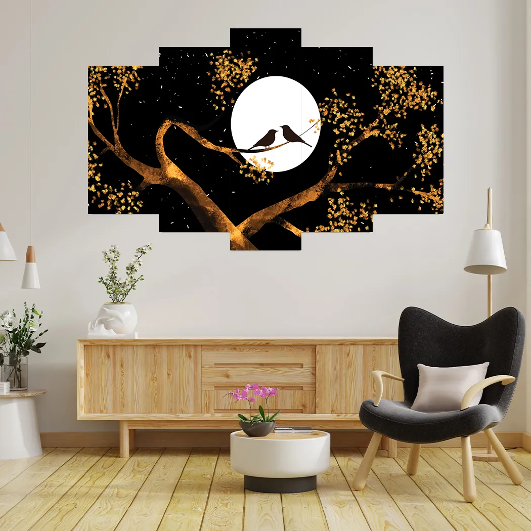 Five-Piece Panel , Graded Painting