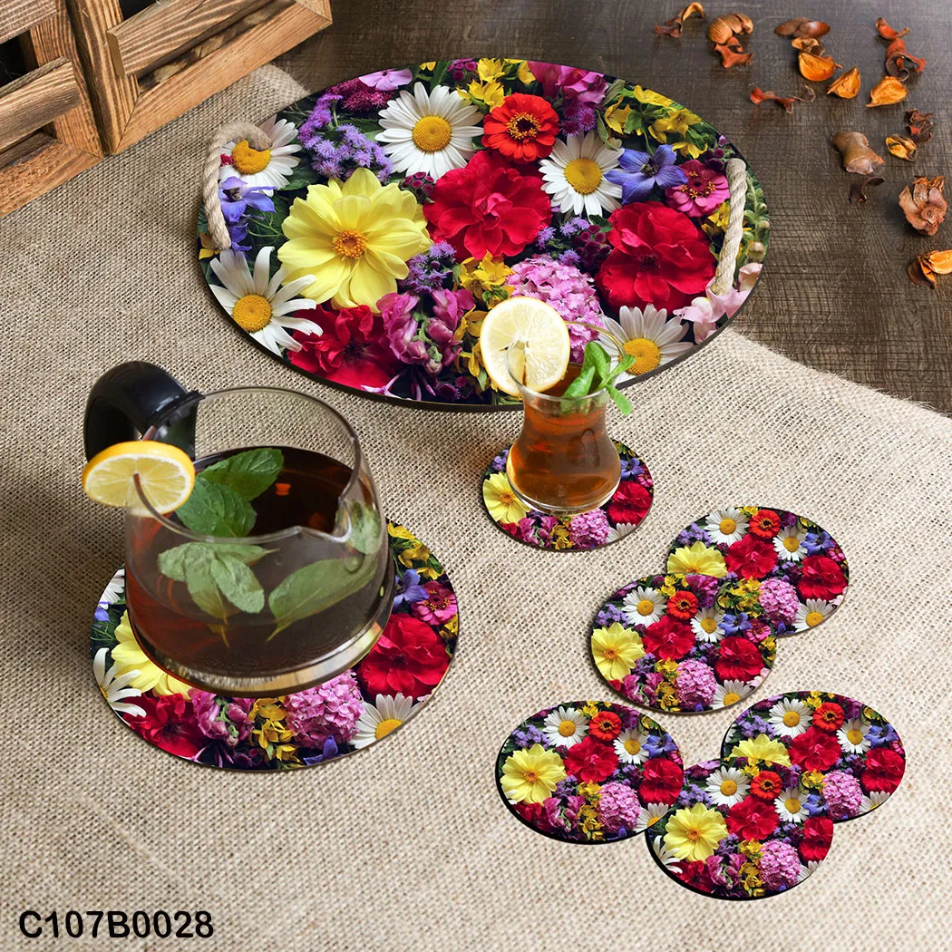 Circular Tray set , Seven Plates
