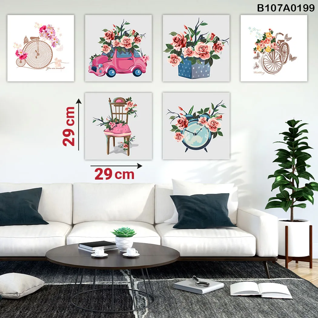 Square Panel, Hexagonal Panel, Six Pieces