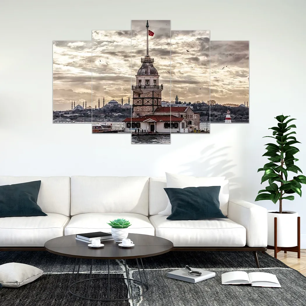 Five-Piece Panel , Graded Painting