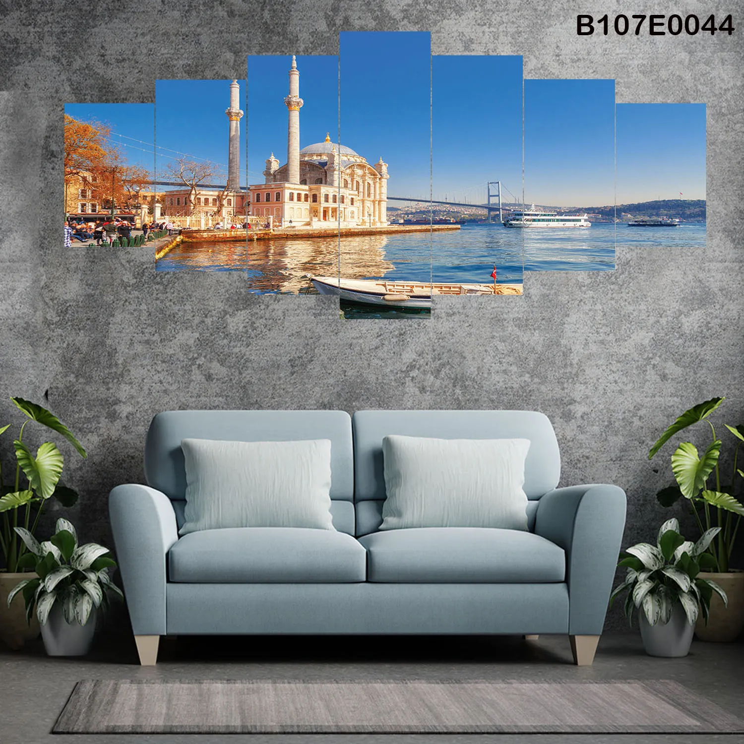 Seven-Piece Panel , Graded Painting