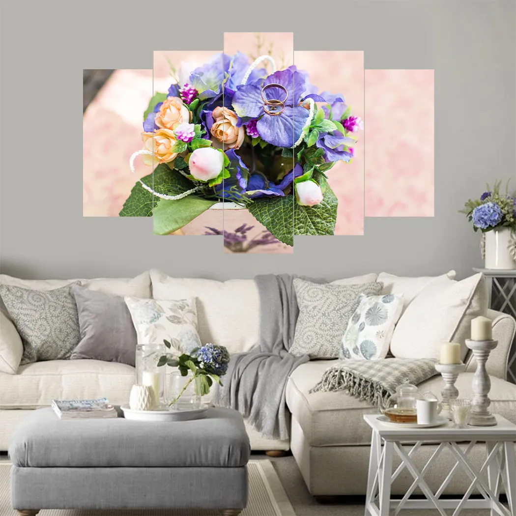 Five-Piece Panel , Graded Painting